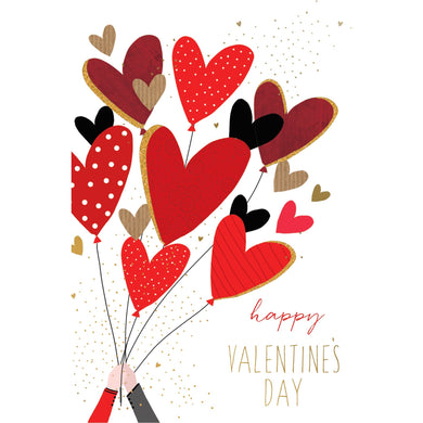 Heart Balloons Valentine's Card