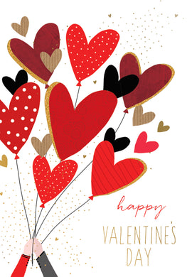 Heart Balloons Valentine's Card