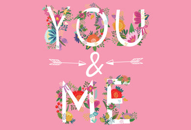 You And Me Flowers Valentine's Card - Cardmore
