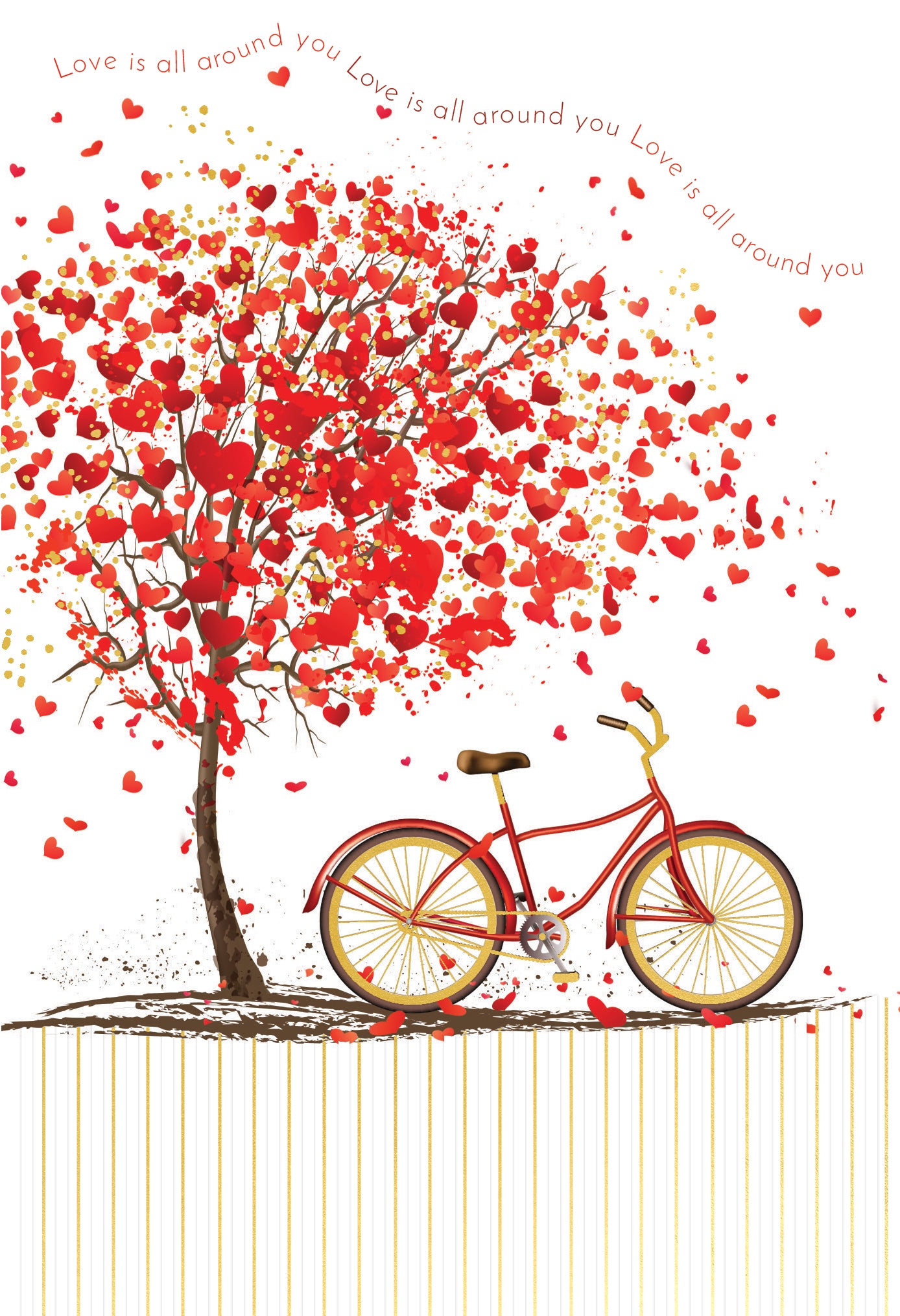 Bicycle Tree Valentine's Card - Cardmore