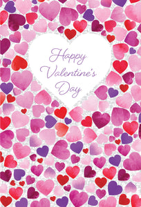 Watercolor Hearts Valentine's Card Someone Special - Cardmore
