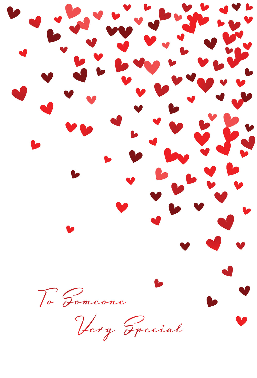 Tiny Falling Hearts Valentine's Card - Cardmore