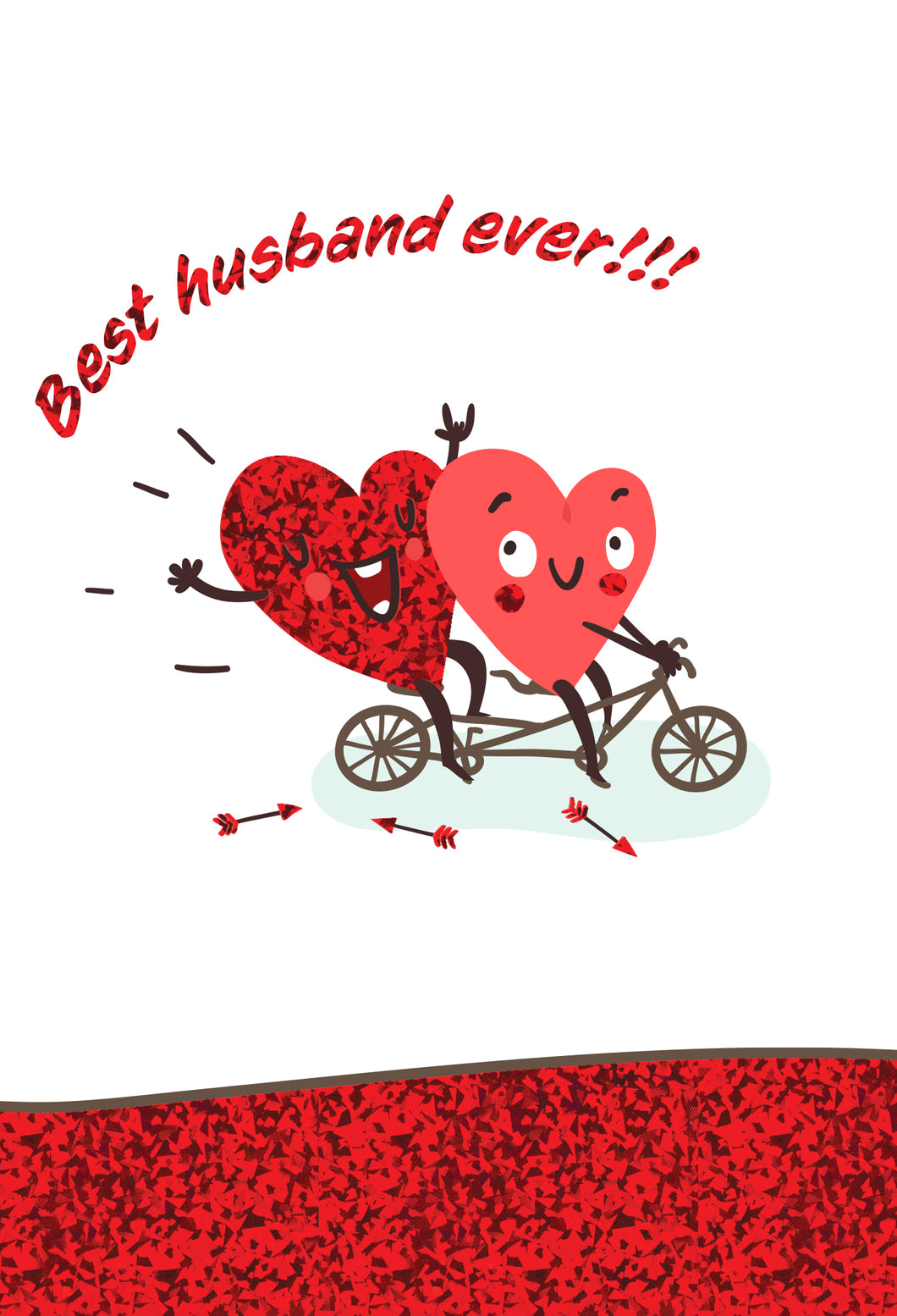 Tandem Bicycle Valentine's Card Husband - Cardmore