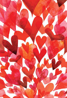 Burst Of Hearts Valentine's Card