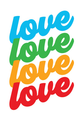 Rainbow Love Valentine's Card