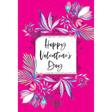 Purple Palms Valentine's Card