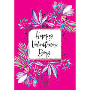 Purple Palms Valentine's Card