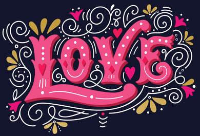 Love Swirls Valentine's Card