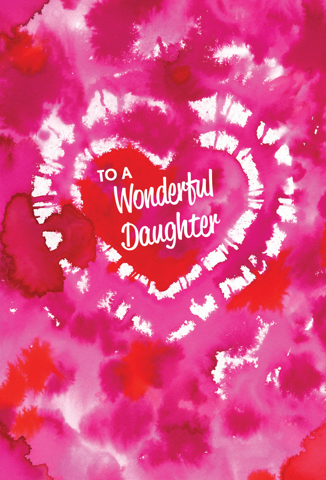 Tie Dye Heart Valentine's Card Daughter