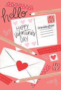 Postcards Valentine's Card Granddaughter