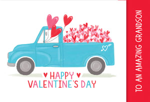 Love You Truckloads Valentine's Card Grandson