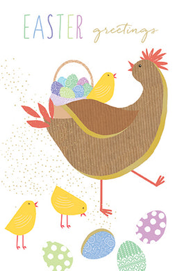 Easter Card Rooster & Chick Sara Miller - Cardmore