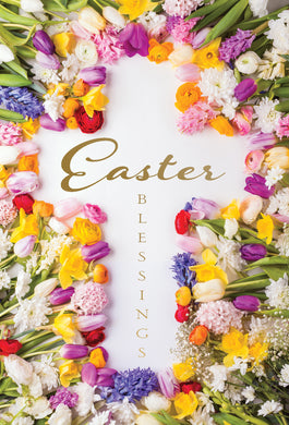 Flower Cross Silhouette Easter Card Religious