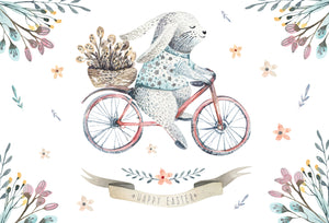 Cycling Bunny  Easter Card - Cardmore