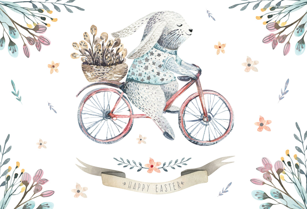 Cycling Bunny  Easter Card - Cardmore