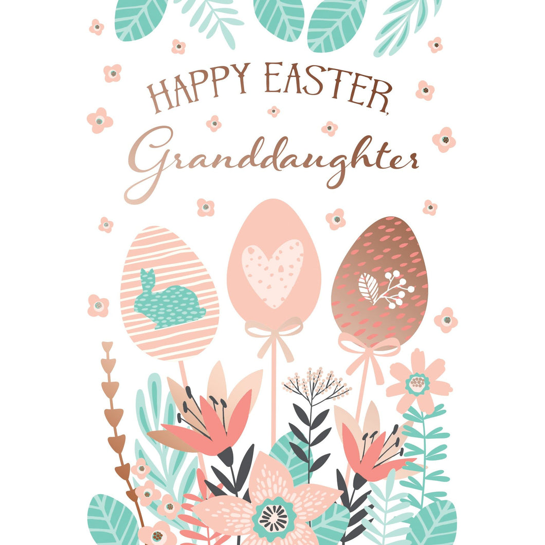 Pastel Happy Easter Easter Card Granddaughter