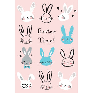 Rabbit Faces Easter Card - Cardmore