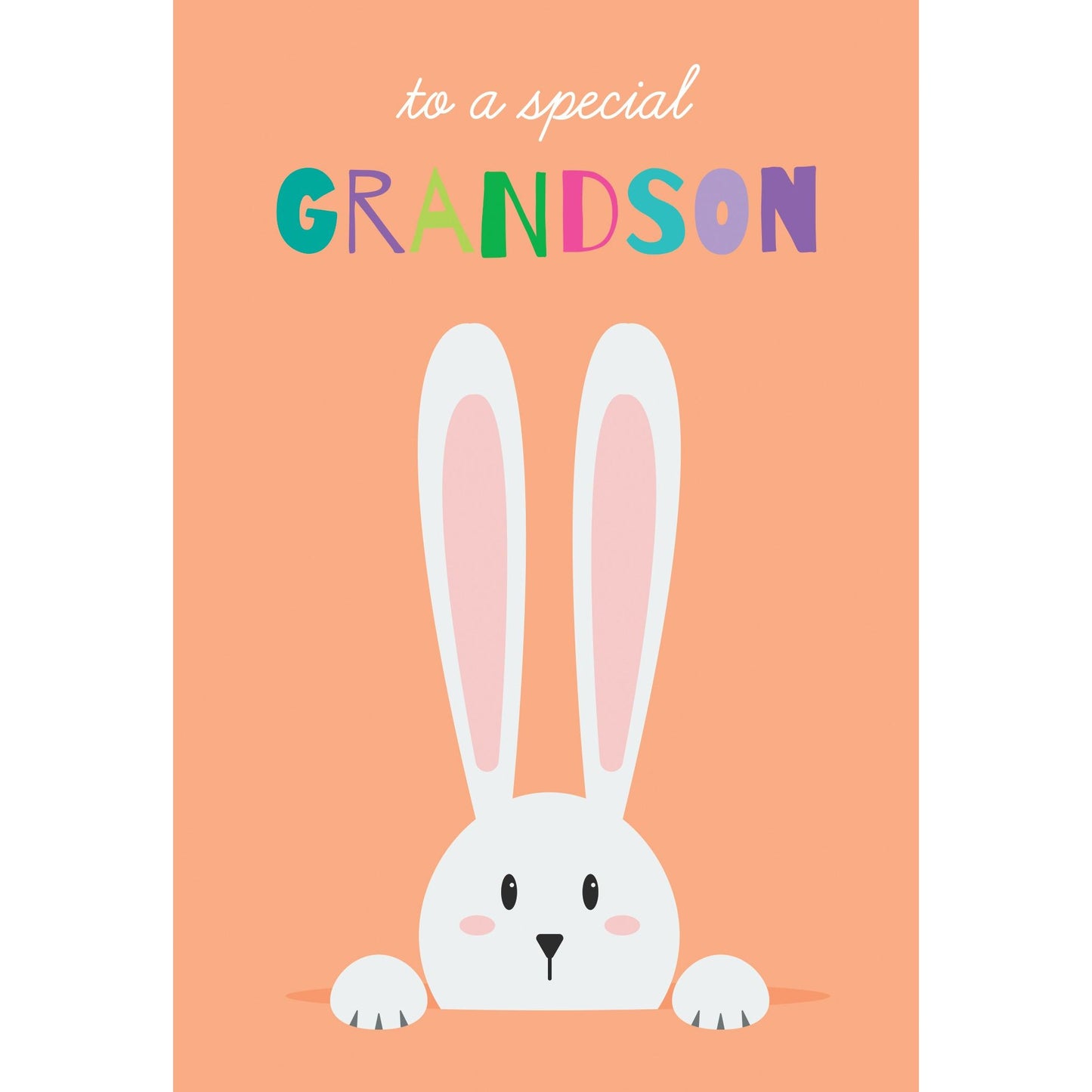 Peekaboo Bunny Easter Card Grandson