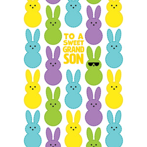 Peep Rabbits Easter Card Grandson