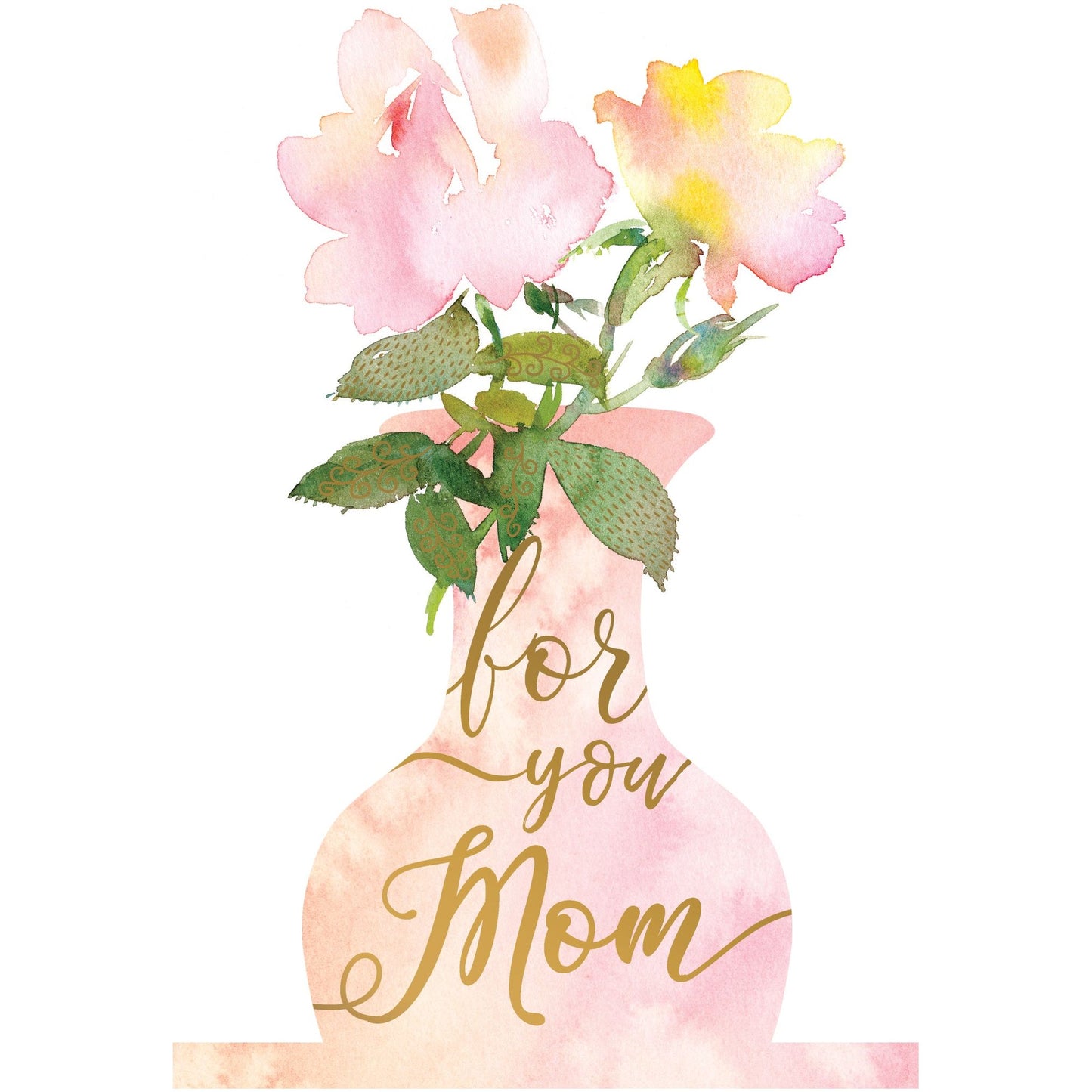 Watercolor vase Mother's Day Card - Cardmore