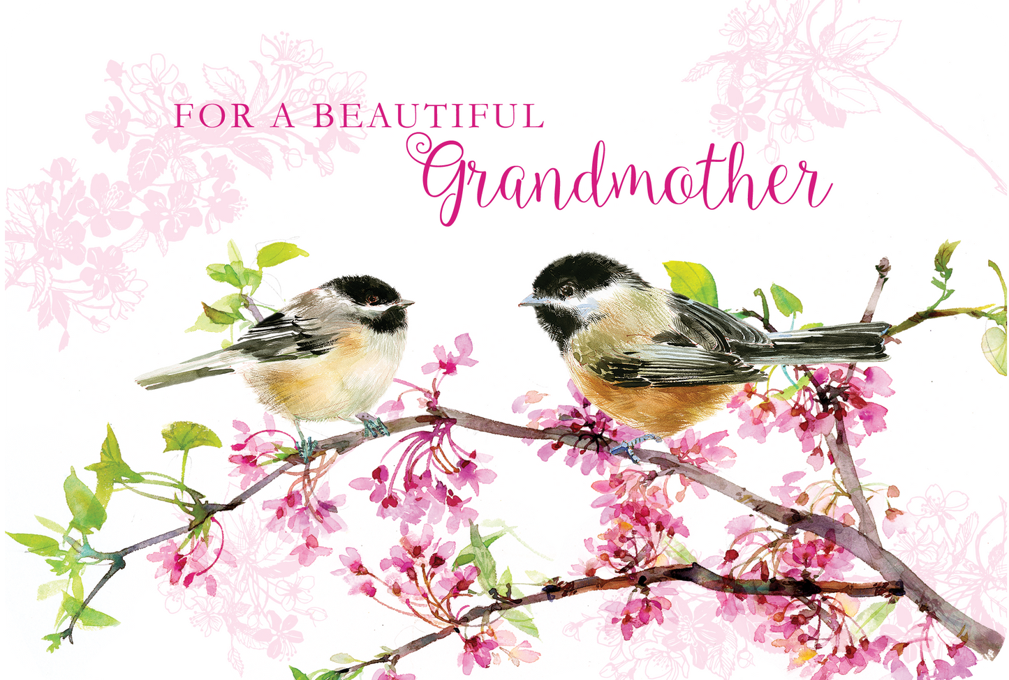 Birds and Cherry Blossoms Mother's Day Card Grandmother - Cardmore