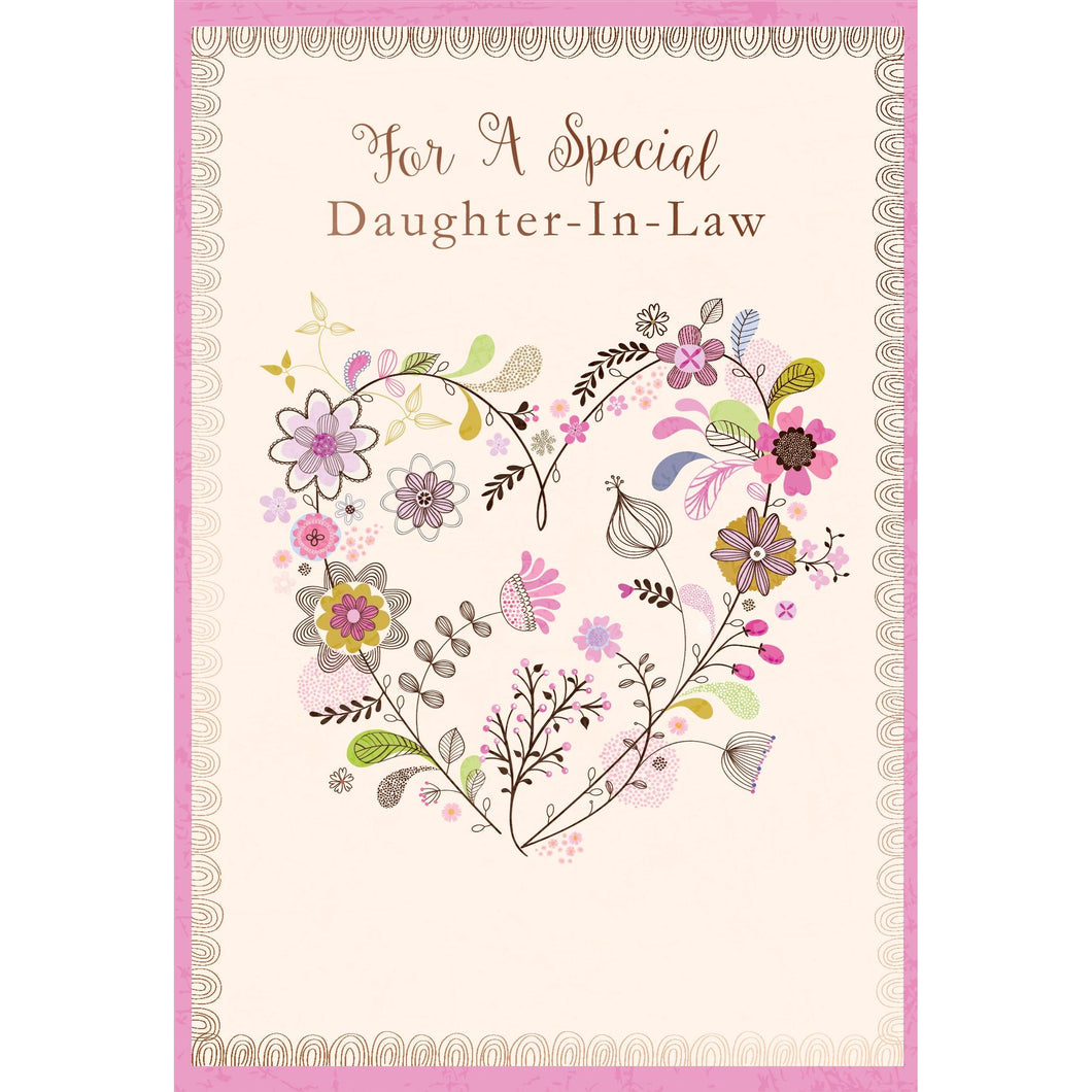 Windflower Heart Mother's Day Card Daughter-In-Law - Cardmore