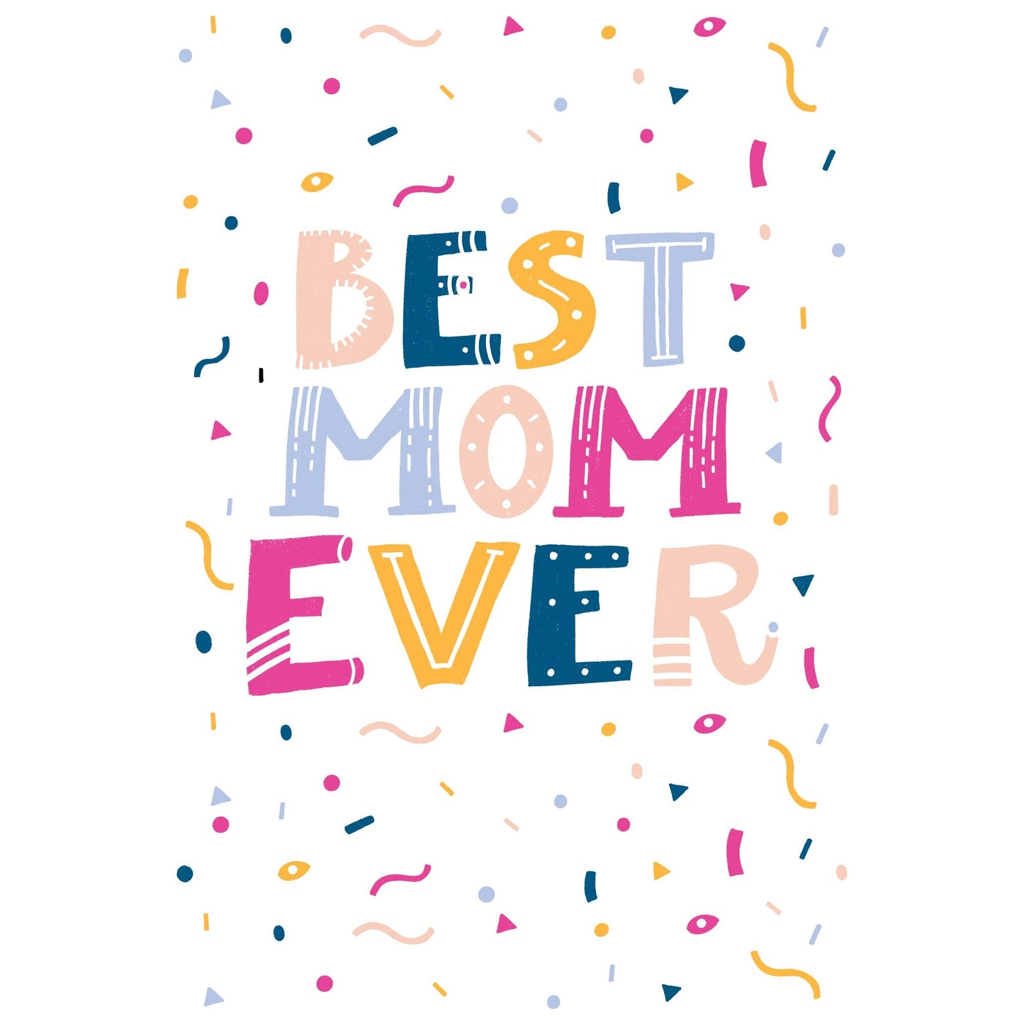 Best Mom Confetti Mother's Day Card - Cardmore