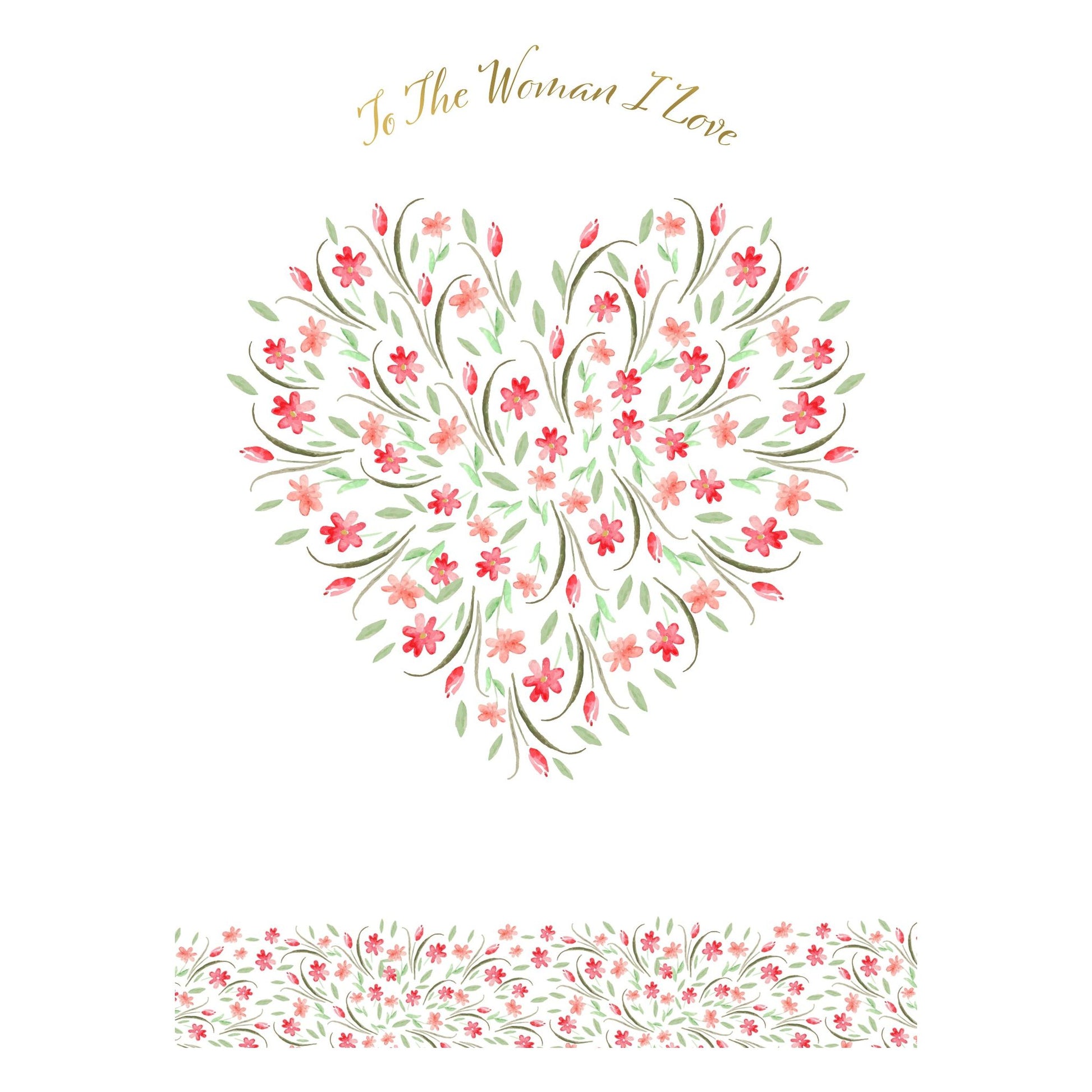 Red Flower Heart Mother's Day Card Woman I Love - Cardmore