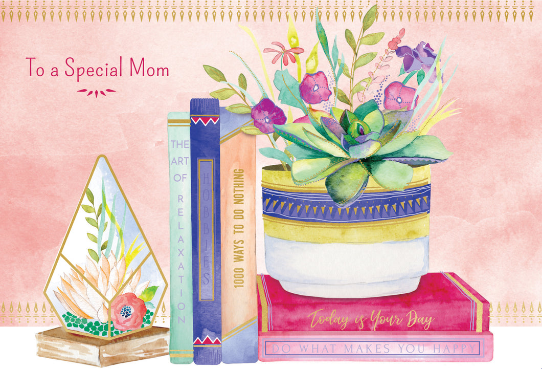 Terrarium & Books Mother's Day Card