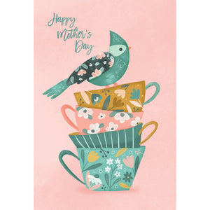 Bird & Teacups Mother's Day Card