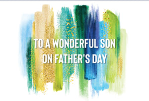 Brushstrokes Father's Day Card Son - Cardmore