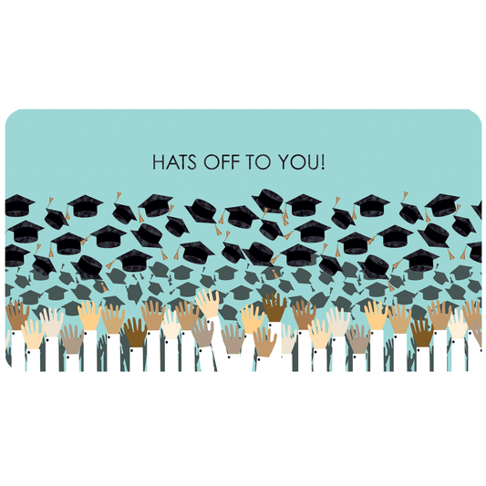 Pictura Tossing Caps MH graduation card money holder with a festive graduation cap design for celebrating graduates