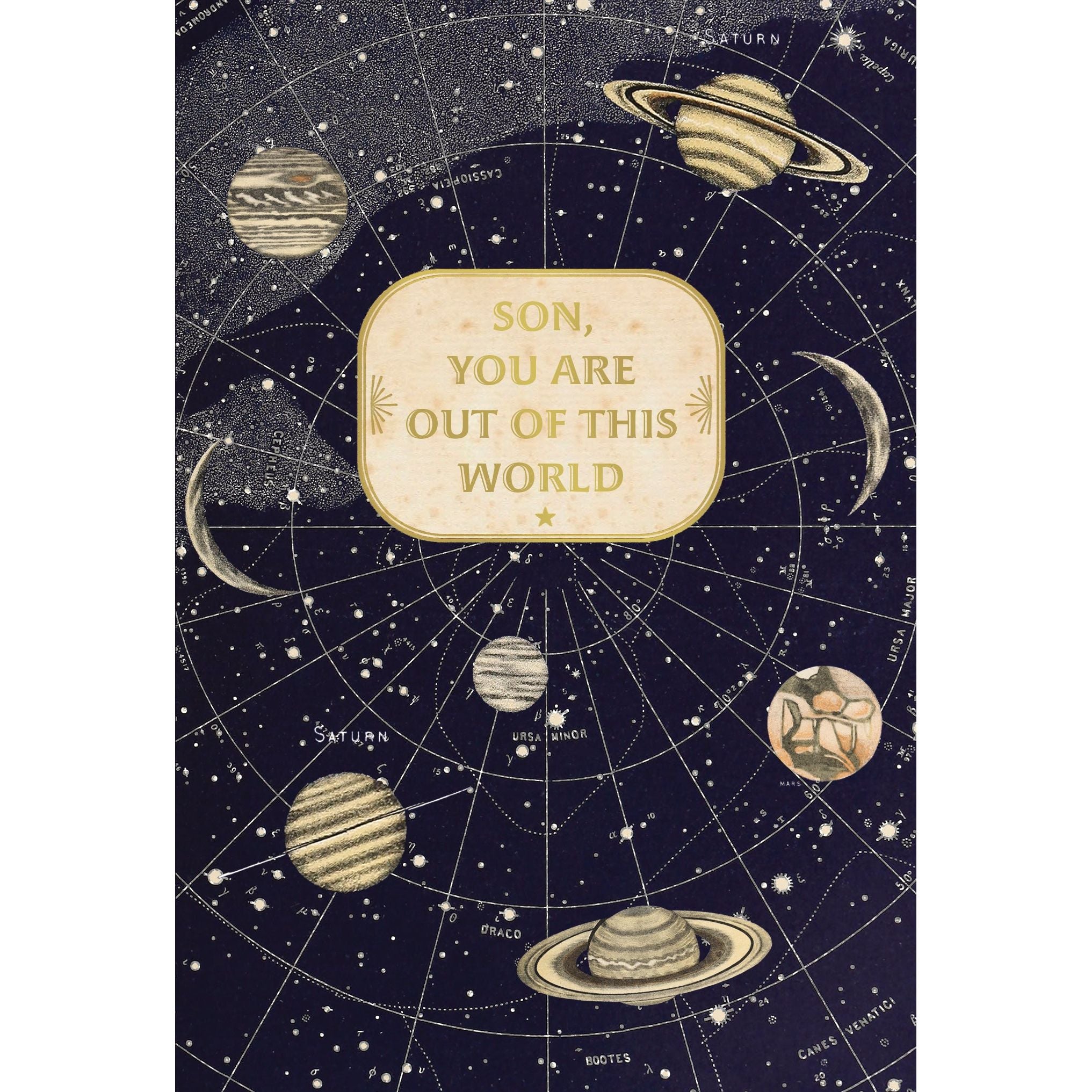 Solar System Graduation Card Son