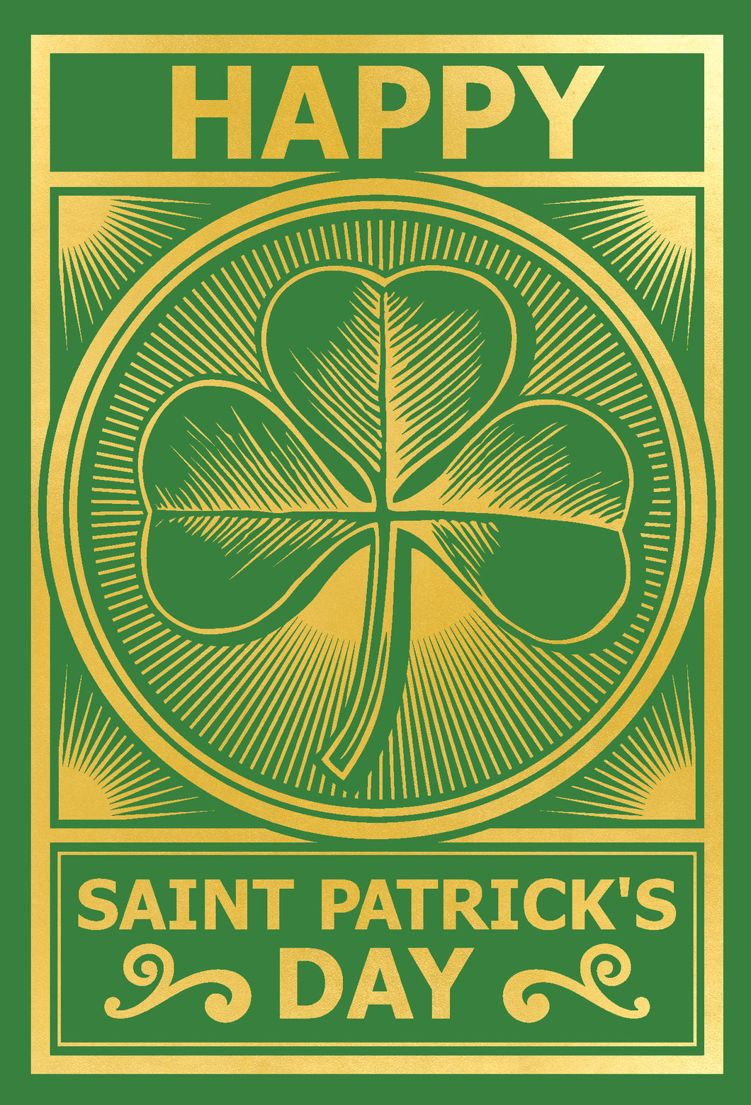 Vintage Shamrock St. Patrick's Day Card - Cardmore