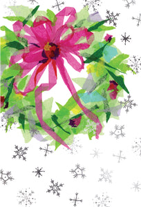 Christmas wreath and snow - Christmas Card - Cardmore