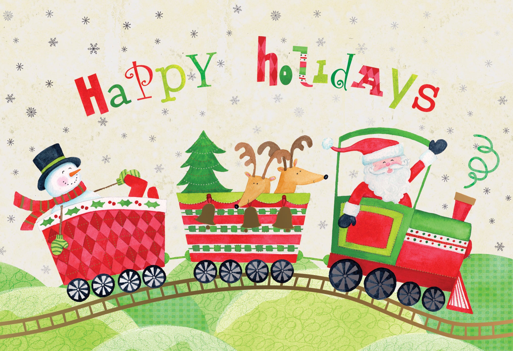Happy Holidays Train - Christmas Card - Cardmore