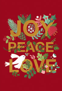 Joy Peace Love Christmas Card - Cardmore