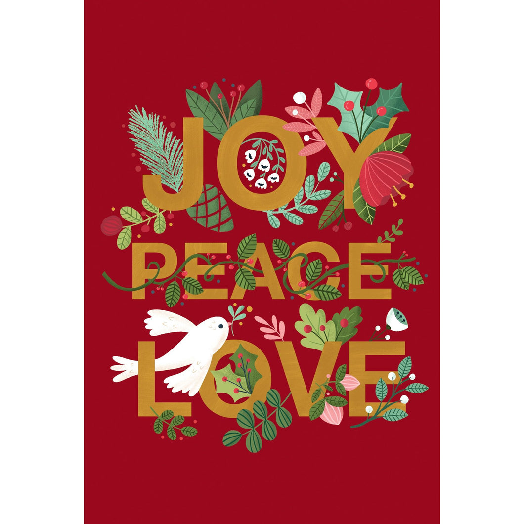 Joy Peace Love Christmas Card - Cardmore