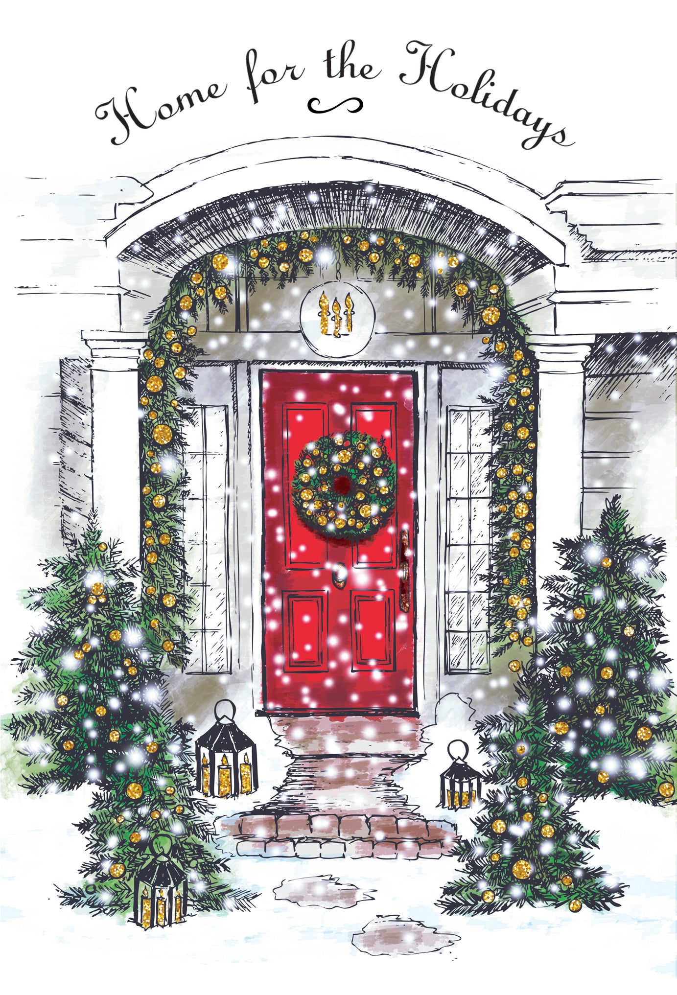Red Door Christmas Card - Cardmore