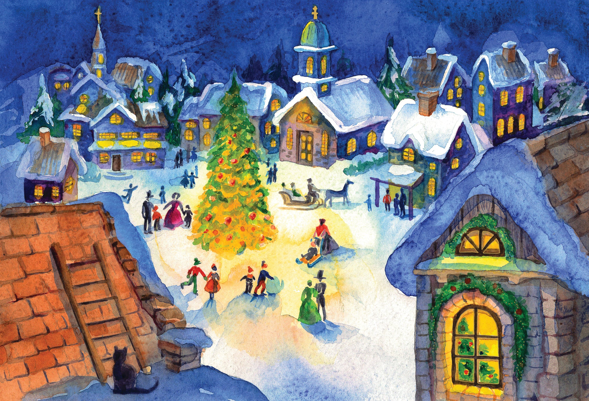 Winter Gathering Christmas Card - Cardmore