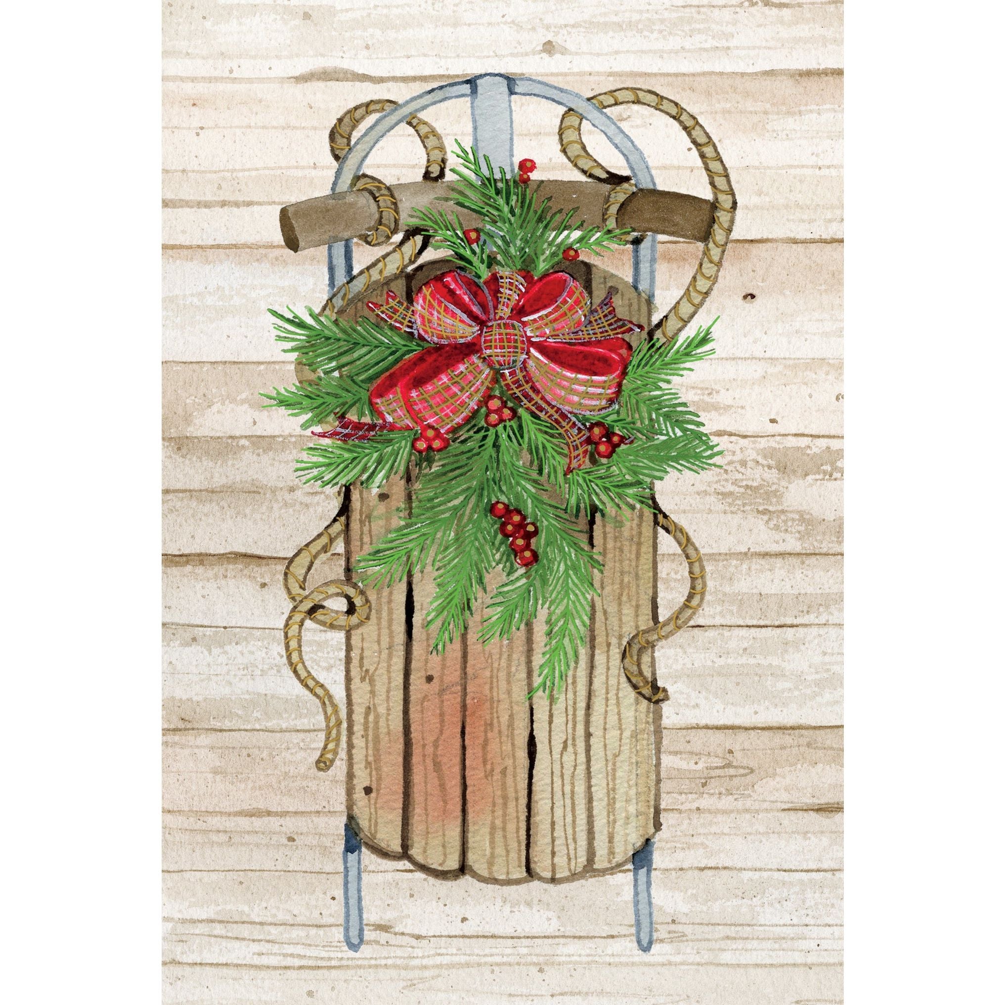 Christmas Sled Christmas Card - Cardmore