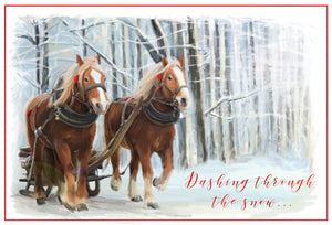 Pair Of Horses Christmas Card - Cardmore