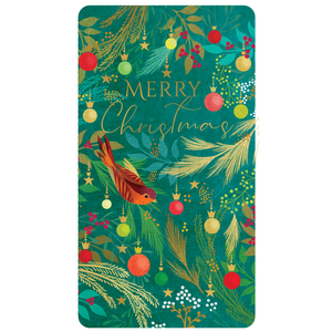 Red Bird Christmas Card Money Holder - Cardmore