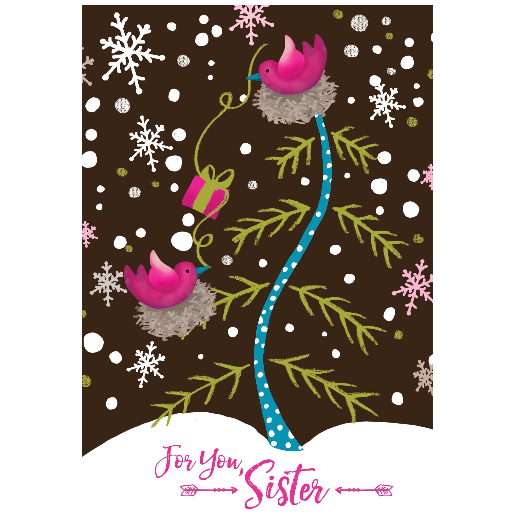 Chirpy Christmas Christmas Card Sister