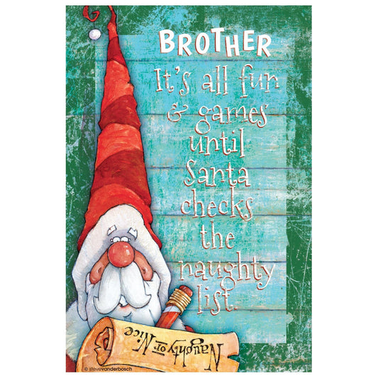 Pictura It's All Fun & Games Christmas Card featuring festive holiday design with playful graphics for brothers.