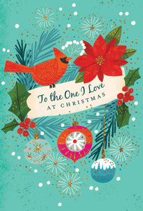 Christmas Cardinal Christmas Card One I Love - Cardmore
