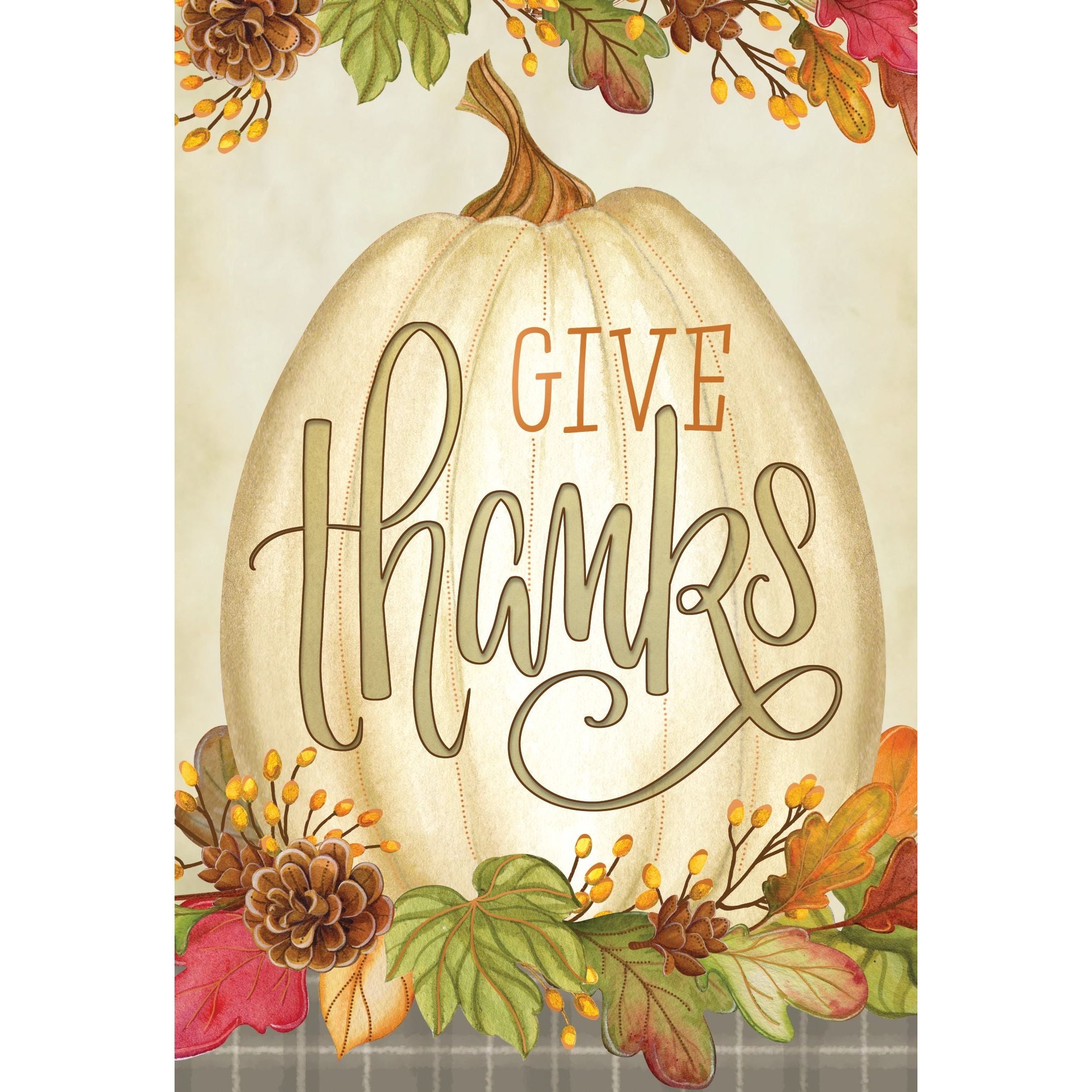 White Pumpkin Thanksgiving Card - Cardmore