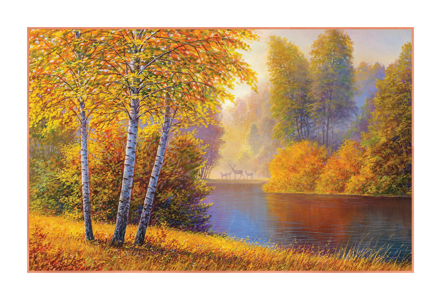 Autumn Lake Thanksgiving Card - Cardmore