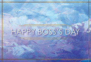Blue Oil Paint Boss's Day Card - Cardmore