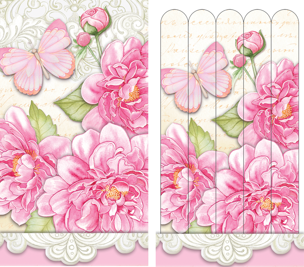 Pink Butterfly Emery board - Sienna's Garden - Cardmore